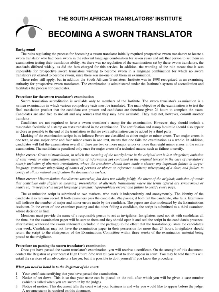 A Sworn Translator English PDF Translations Notary Public