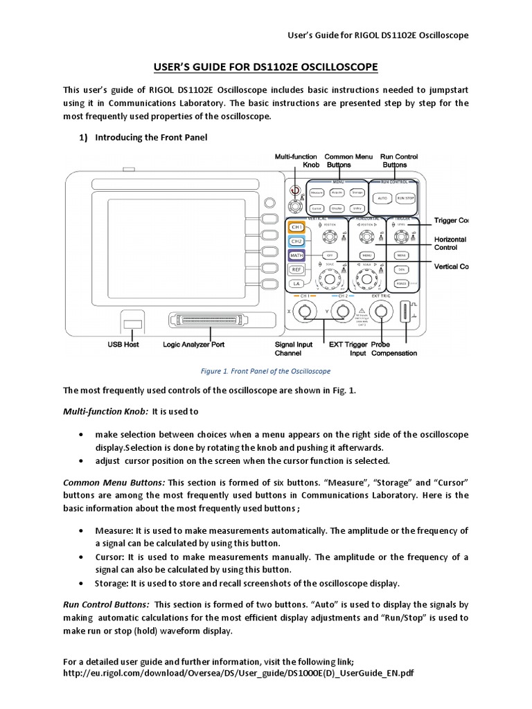 RIGOL DS1102E Oscilloscope User Guide | PDF | Computer Engineering ...