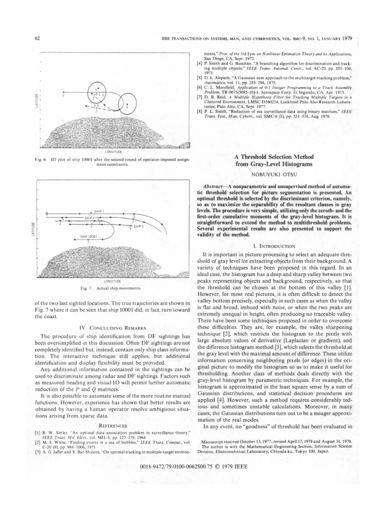 Otsu - A Threshold Selection Method From Gray-Level Histograms PDF ...
