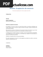 Modelo Aceptacion Renuncia
