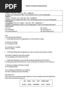 Present Continuous (Progressive) Form Affirmative