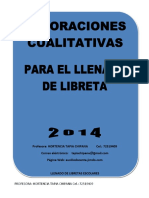 Valoraciones Cualitativas para El Llenado de Libretas