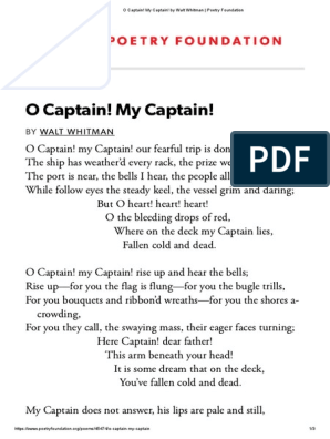 o captain my captain pdf