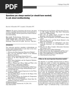 Questions You Always Wanted (or Should Have Wanted) to Ask About Workhardening