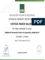 Certif Radiación UV