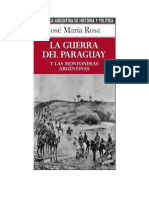 Rosa Jose Maria La Guerra Del Paraguay Y Las Montoneras Argentinas