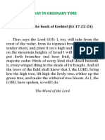 First Reading A Reading From The Book of Ezekiel (Ez 17:22-24)