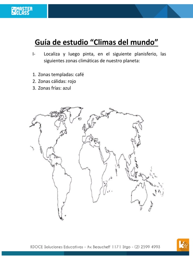 Zonas Climáticas del Mundo para Estudiar | PDF