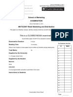 mktg3007 - 20172 Retail Marketing and Distribution Final Exam Past Year Questions