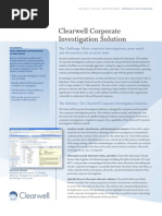 Clearwell Corporate Investigation Solution 