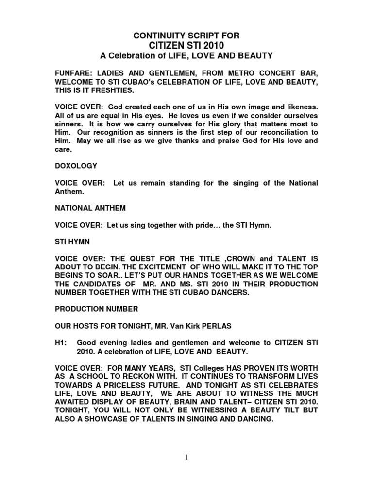 Continuity Script Pchs Searchg Leisure