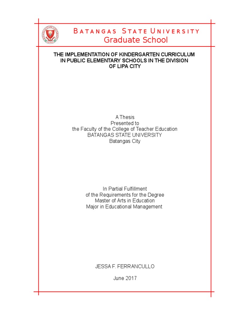 batangas state university thesis format
