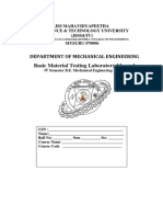 Basic Material Testing Laboratory Manual