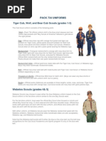 Pack 734 Uniforms