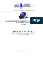 AKT O PROCJENI RIZIKA - ZP RUDNIK I TERMOELEKTRANA GACKO"a.d GACKO