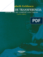 Un Amor de Transferencia - Diario de Mi Control Con Lacan (1974-1981) - Elisabeth Geblesco PDF