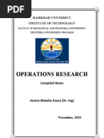 Operation Research - Compiled Notes