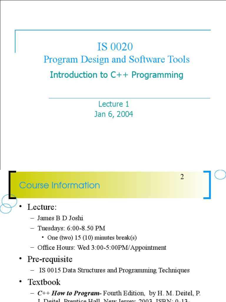 C++ Presentation | PDF | C (Programming Language) | C++