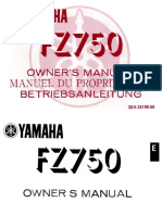 FZ750 Owner Manual PDF