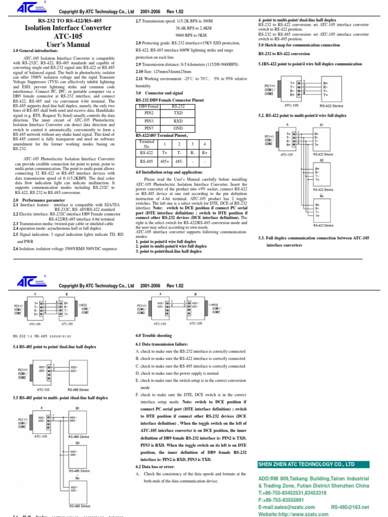 ATC105 User's Manual PDF PDF Electrical Connector