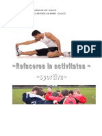 Refacerea in Activitatea Sportiva