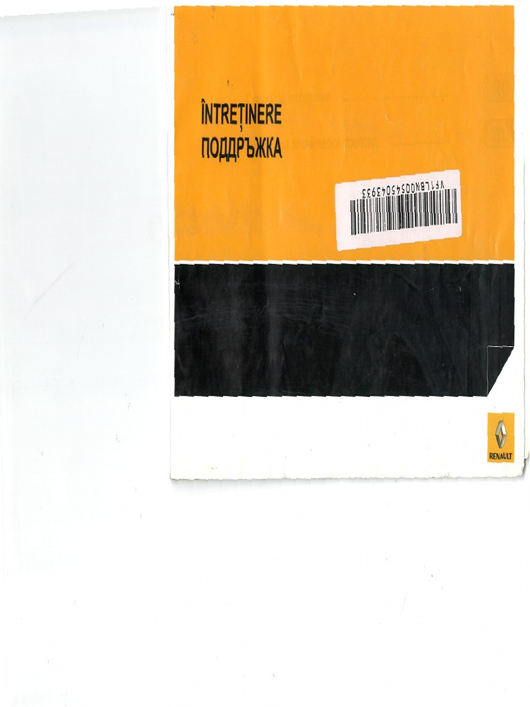 Manual Intretinere Renault Symbol PDF
