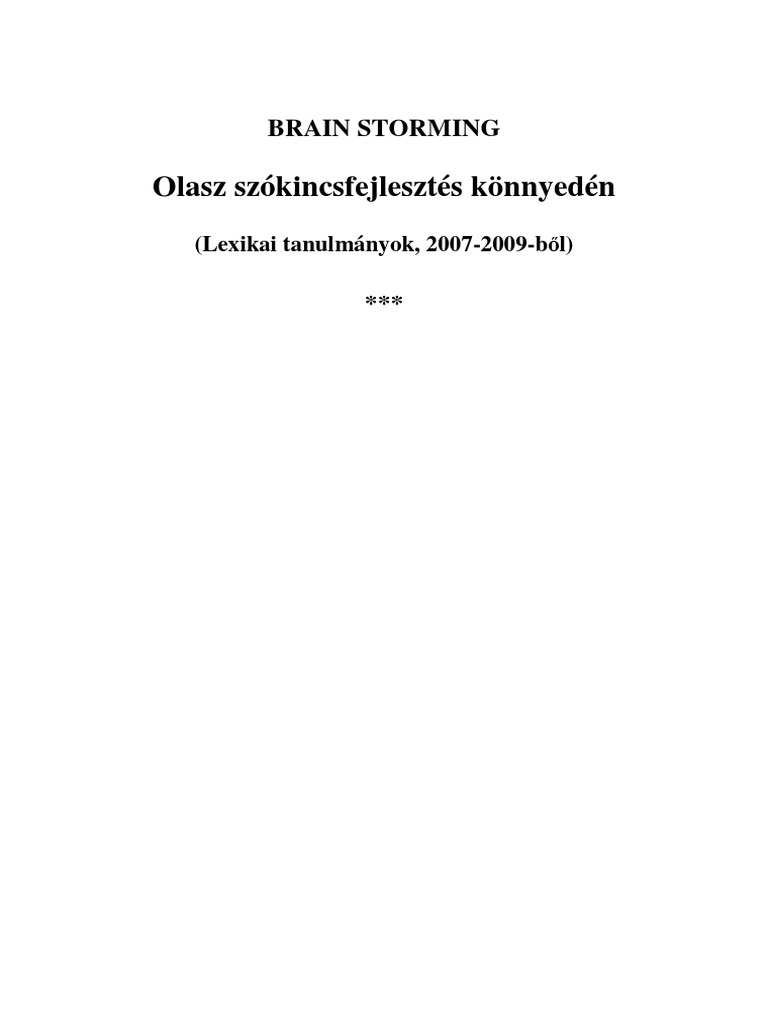 Olasz Szokincs Pdf