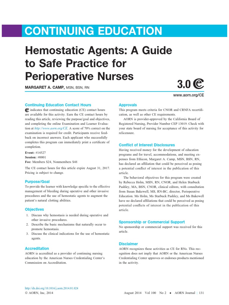 Hemoststic Agents | PDF | Coagulation | Hemostasis