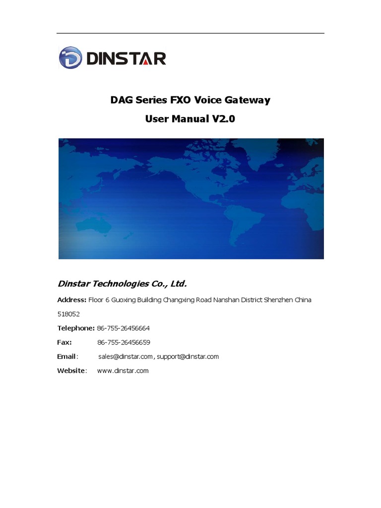 DAG1000 Gateway User Manual PDF | PDF | Ip Address | Computer Network