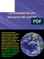 01-La Necesidad de Una Educacion Del Caracter