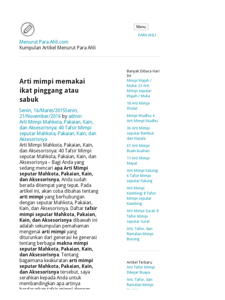 Arti Mimpi Wudhu – Nasi