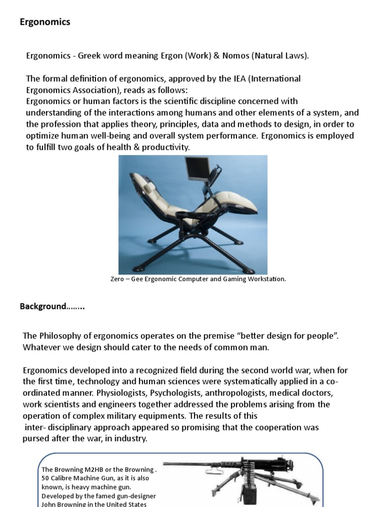 Understanding Ergonomics and Its Applications | PDF | Human Factors And ...