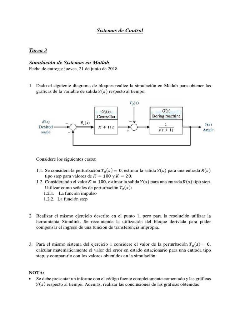Simulación de Sistemas en Matlab | PDF