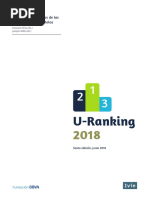 U-Ranking 2018 sobre les universitats de l'Estat