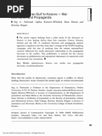 From Persian Gulf to Kosovo, War, Journalism and Propaganda