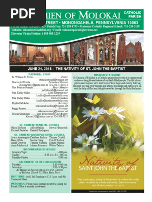 June 24, 2018 - Bulletin