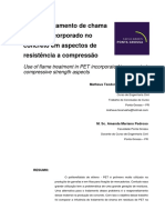 Use of Flame Treatment in PET Incorporated in Concrete in Compressive Strength Aspects . Matheus Teodoro Soares de Carvalho