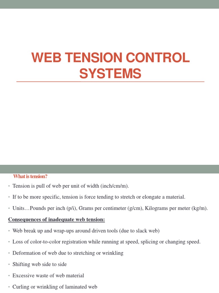  Tension Control Systems PDF Clutch Brake