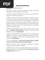REGISTRO PEDAGÓGICO 2018