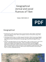 Geographical Historical and Social Influences of Tibet: Vasquez, Mark Andrew K