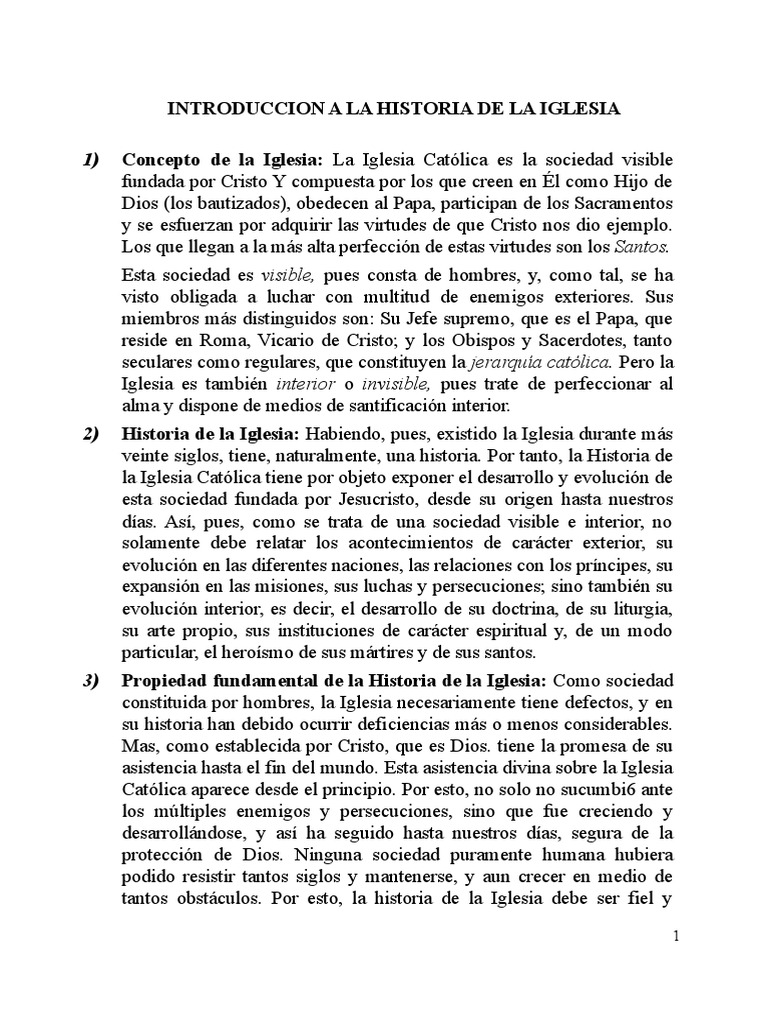 Introducción A La Historia de La Iglesia | Descargar gratis PDF ...