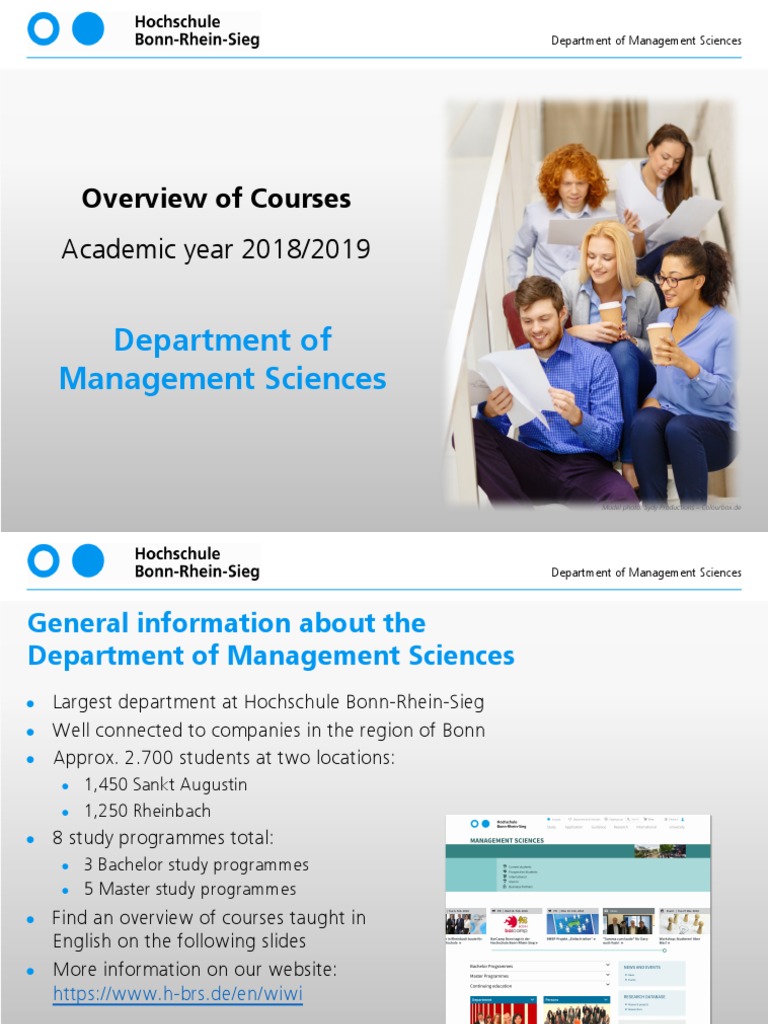 Management Sciences Course Overview 2018/19 | PDF | Economies | Business