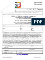 Livestock Show Dog Show Packet: Levy County Fair Association P.O. Box 818, Williston, FL 32696