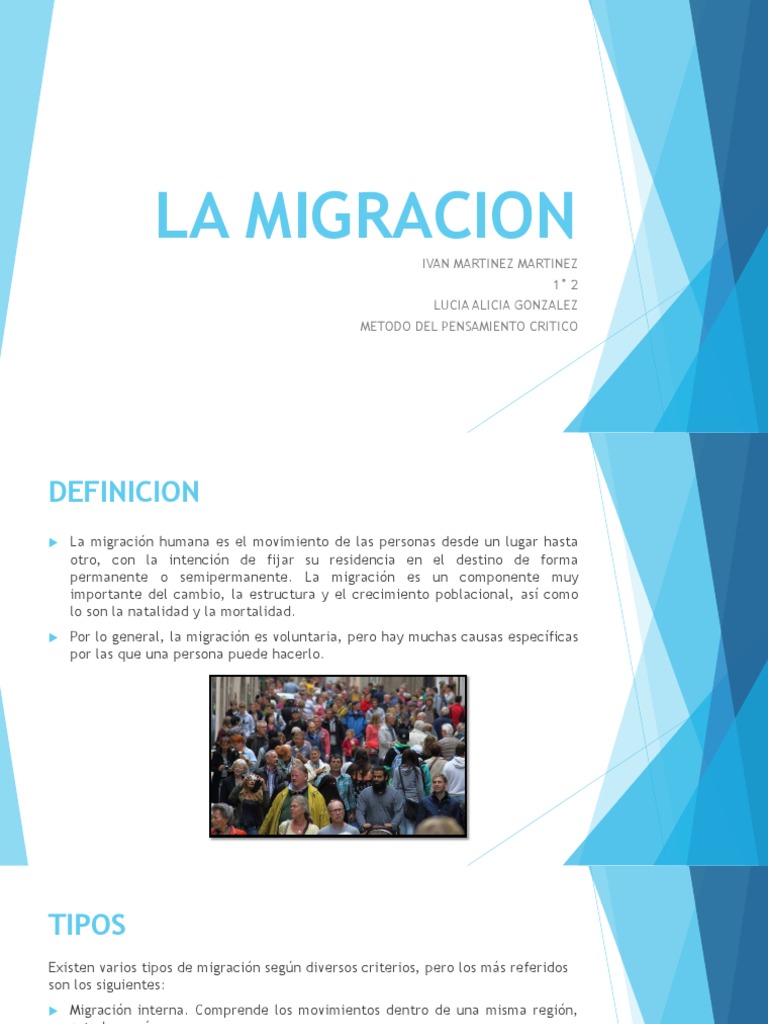 Tipos y causas de la migración humana | PDF | Migración de aves ...