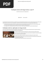 O Que é Uma Avaliação Externa de Larga Escala