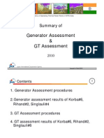 Generator Assessment & GT Assessment: Summary of