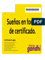 Certificado de Regalo