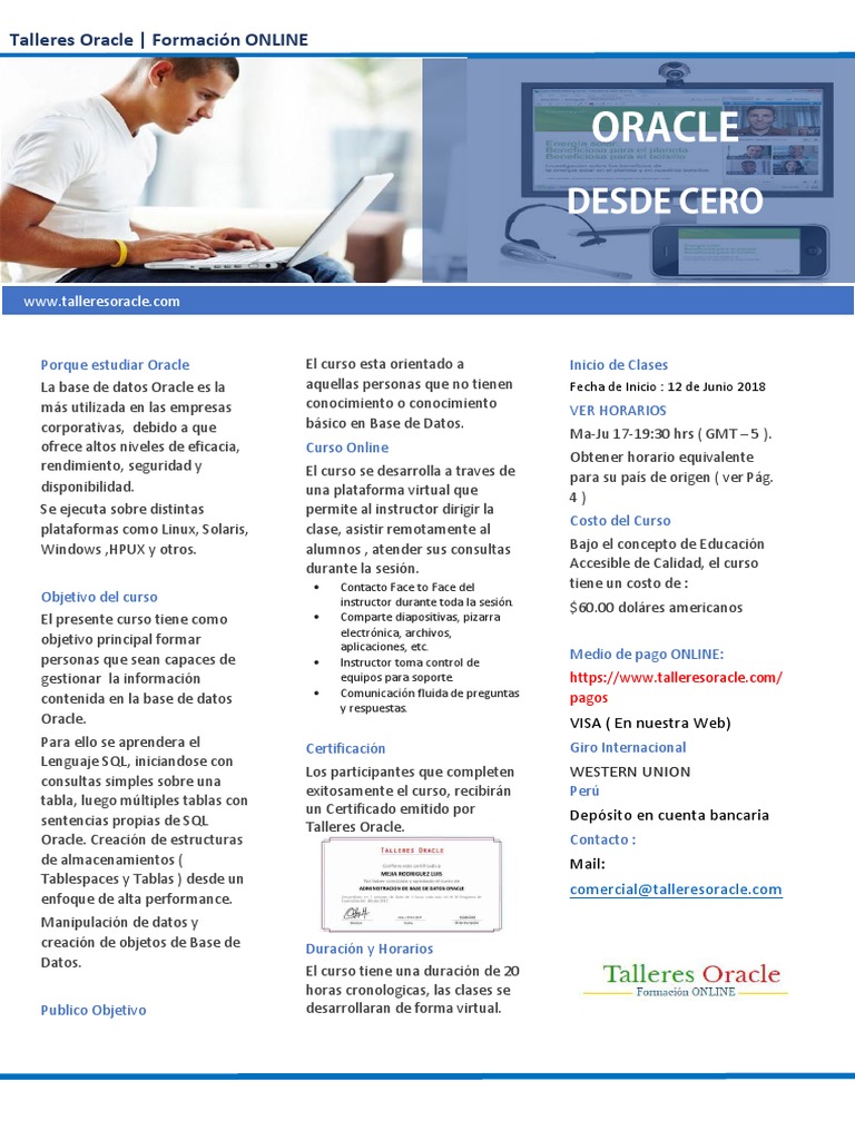 Oracle Desde Cero | PDF | SQL | Tabla (base de datos)