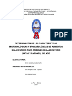 Caracteristica de Alimento Balanceado para Animales de Laboratorio