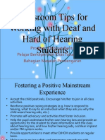 Tips For Working With Hearing Impaired Students